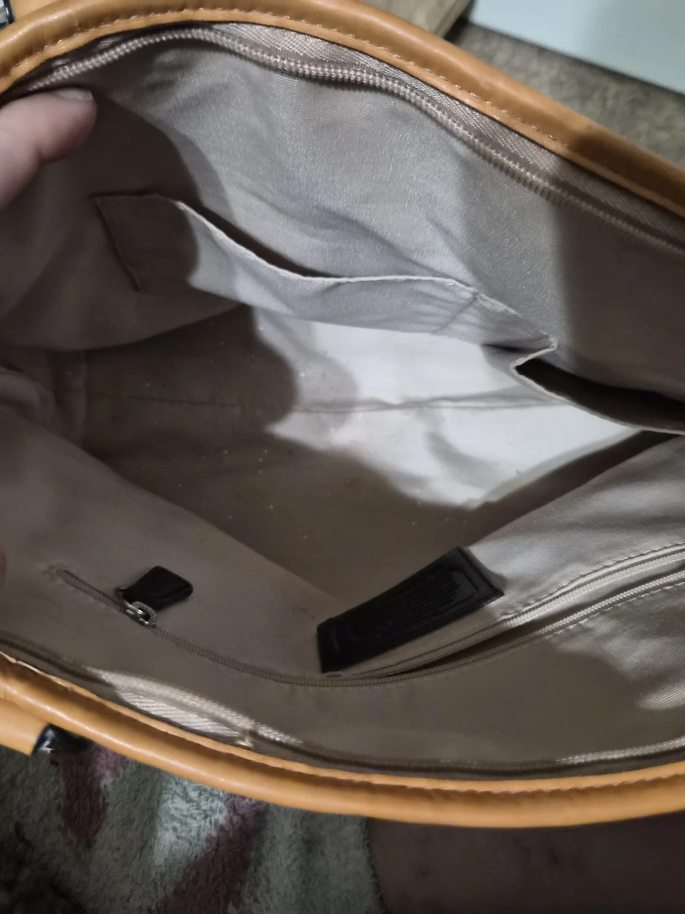 Coach Signature Canvas Tote in Tan and Brown